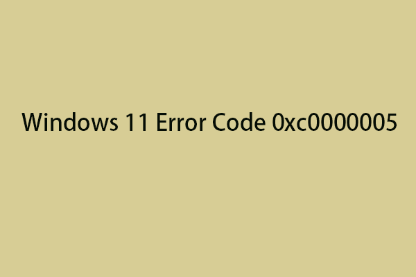 Windows 11 Error Code 0xc0000005: Five Methods for It!