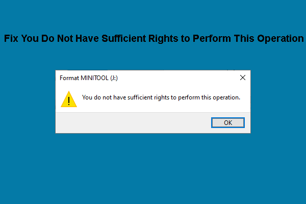 You Do Not Have Sufficient Rights to Format the Drive: Fix It Now