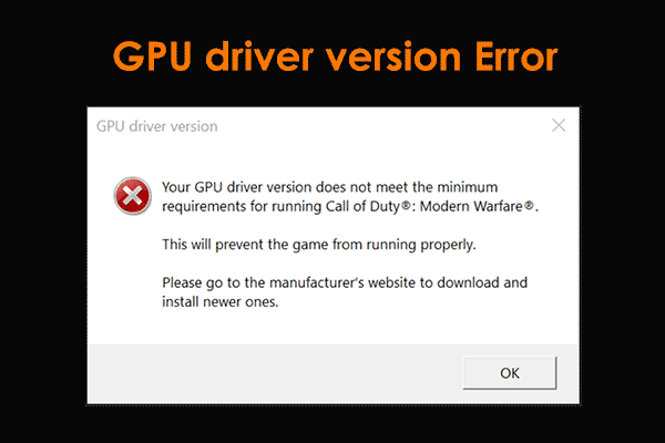 How to Fix Your GPU Version Doesn’t Meet Minimum Requirements