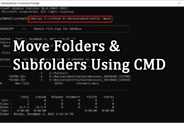 Full Guide to Move Folders and Subfolders Using CMD