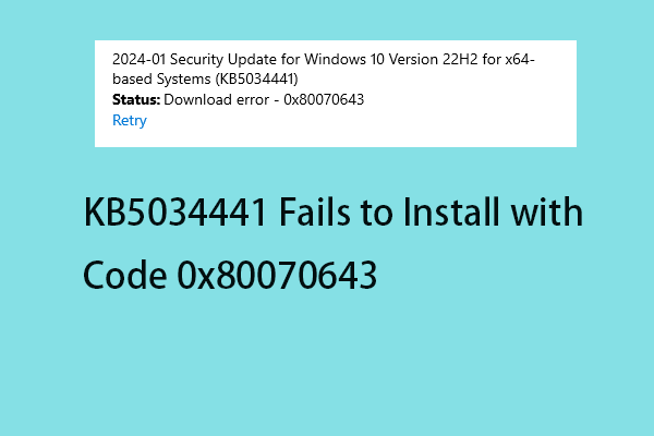 KB5034441 Fails to Install with Code 0x80070643 – Fix It Now!