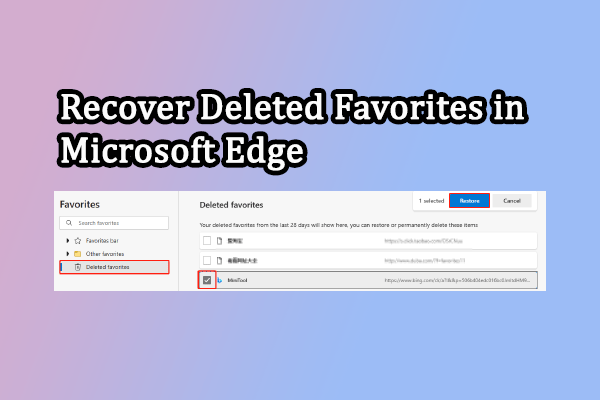 Three Tested Ways to Recover Deleted Favorites in Microsoft Edge