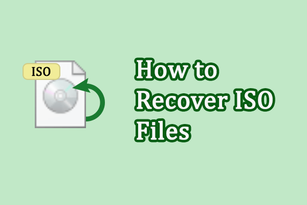 Two Feasible Methods to Recover Deleted or Lost ISO Files