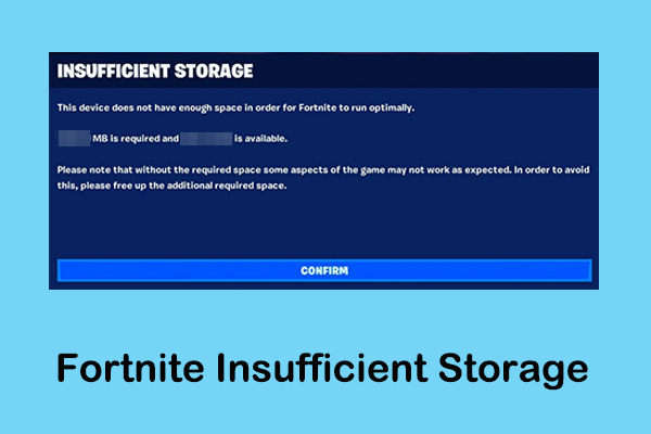 How to Fix Fortnite Insufficient Storage With Effective Ways