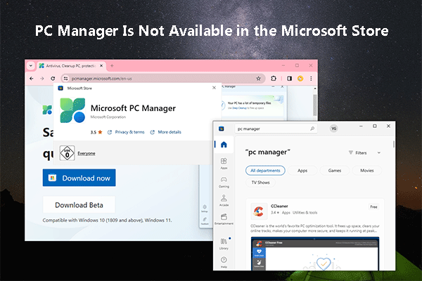 Do This if PC Manager Is Not Available in the Microsoft Store