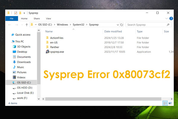 How to Fix Sysprep Error 0x80073cf2 in Windows 10 22H2