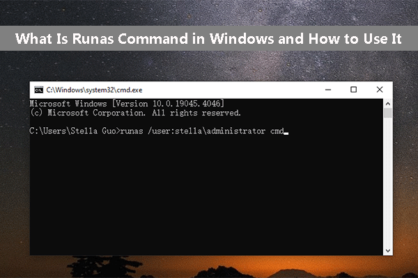 Runas: Run CMD as Administrator or Another User without Switching