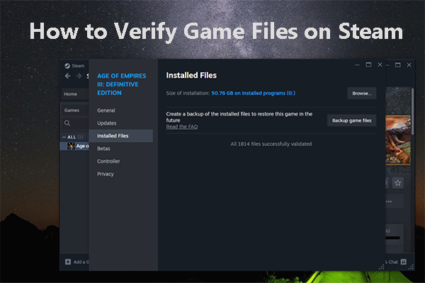 How to Verify Integrity of Game Files on Steam