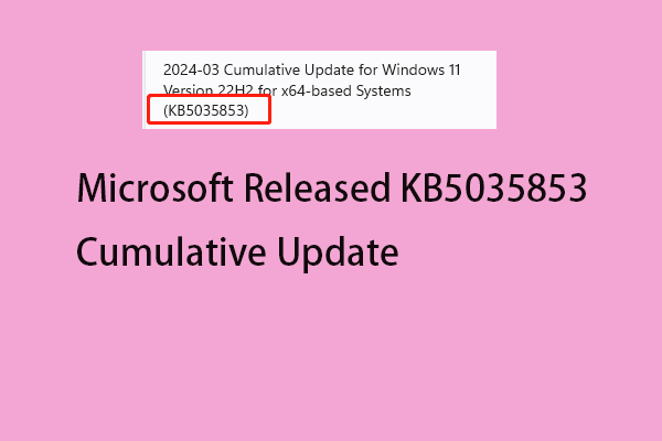 March 2024 Update KB5035853 Download and Install