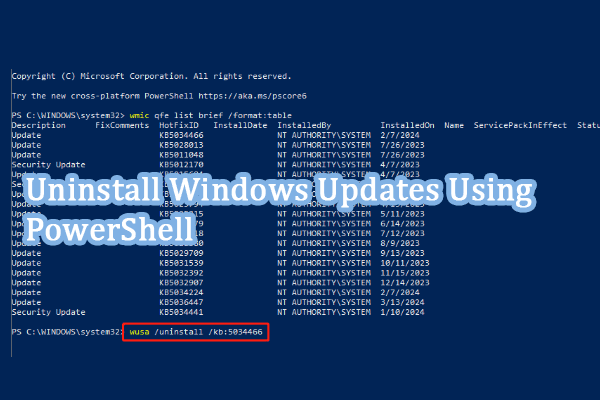 How Can You Uninstall Windows Updates Using PowerShell?