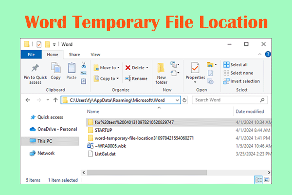 Introduction: Word Temporary File Location on Windows 10/11