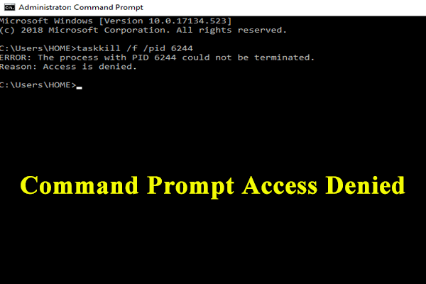 How to Fix Command Prompt Access Denied to Administrator?