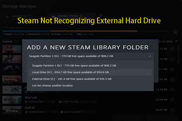 5 Methods for Steam Not Recognizing External Hard Drive