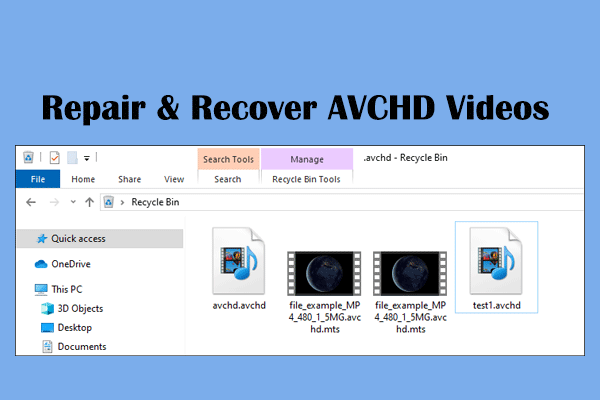 Guide to Repair and Recover Corrupted/Deleted AVCHD Video Files