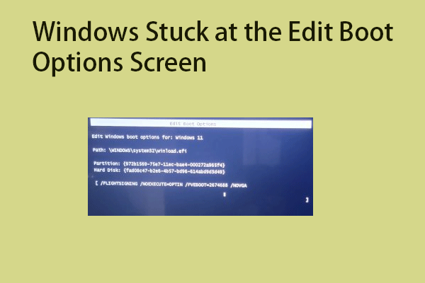 How to Fix “Windows Stuck at the Edit Boot Options Screen”