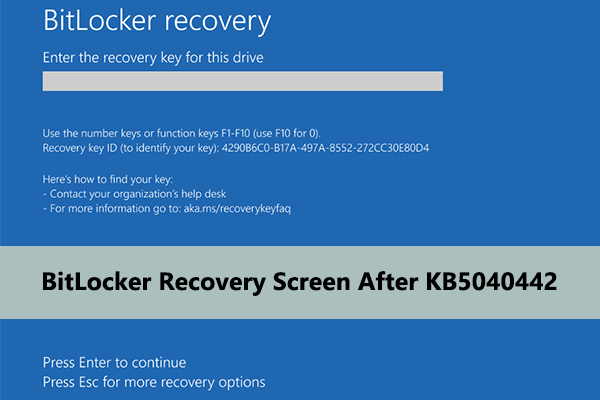 How to Fix BitLocker Recovery Screen After KB5040442 Installation