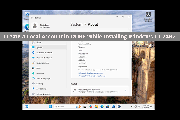 How to Create a Local Account while Installing Windows 11 24H2