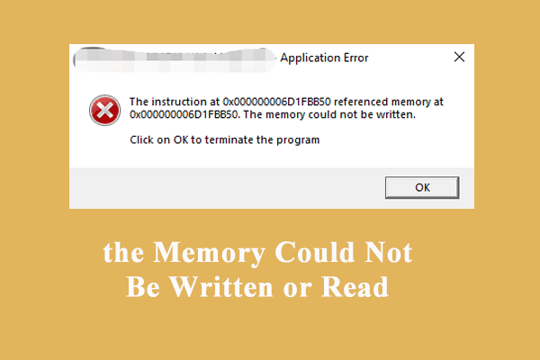 How to Fix the Memory Could Not Be Written or Read Windows 10/11?