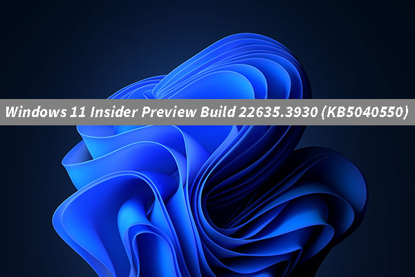 Windows 11 Build 22635.3930 (KB5040550) Install and Fails to Install