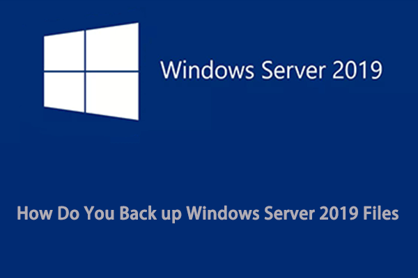 How Do You Back up Windows Server 2019 Files? Resolve It Now!