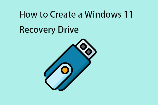 How to Create a Windows 11 Recovery Drive? Two Ways!