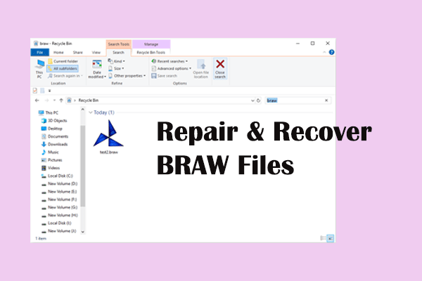 How to Repair and Recover BRAW Files on Windows: Full Guide