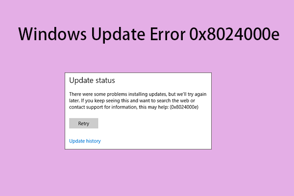 How to Fix the Windows Update Error 0x8024000e?