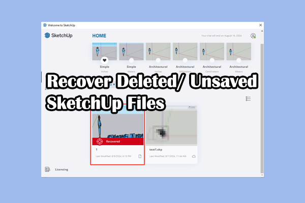 SKP File Recovery Guide: Recover Deleted/Unsaved SketchUp Files