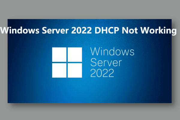 How to Troubleshoot Windows Server 2022 DHCP Not working?