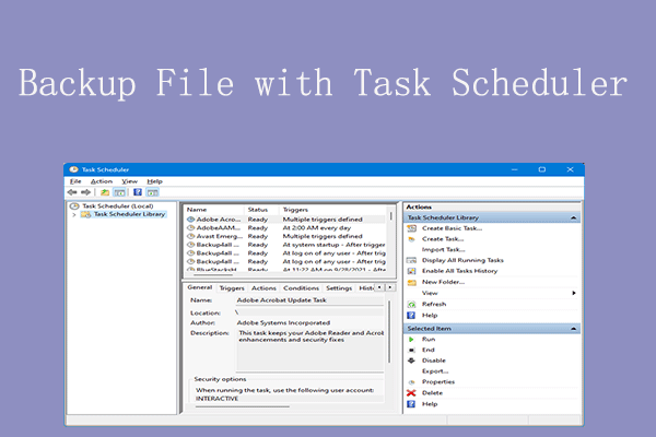 How to Backup Files with Task Scheduler in Windows 11/10