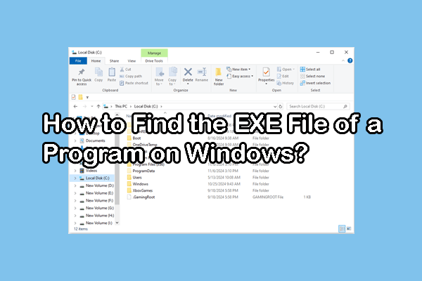 Full Guide to Find the EXE File of a Program on Windows