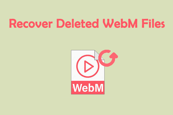 WebM File Recovery: A Full Guide to Recover Deleted WebM Files