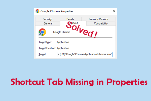 How to Fix Shortcut Tab Missing in Properties on Windows