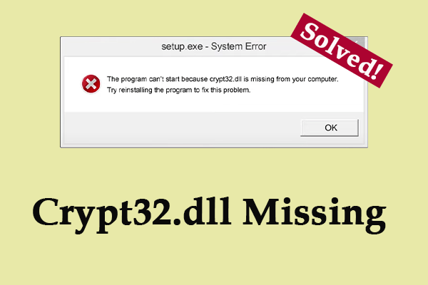 A Full Guide on How to Fix Crypt32.dll Missing on Windows