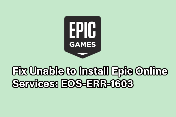 EOS-ERR-1603: Fix Unable to Install Epic Online Services