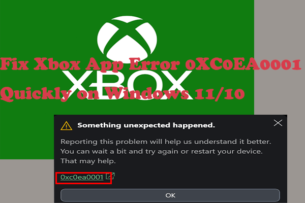 Instant Fixes for Fixing Xbox App Error 0XC0EA0001 Windows 11/10